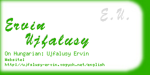 ervin ujfalusy business card